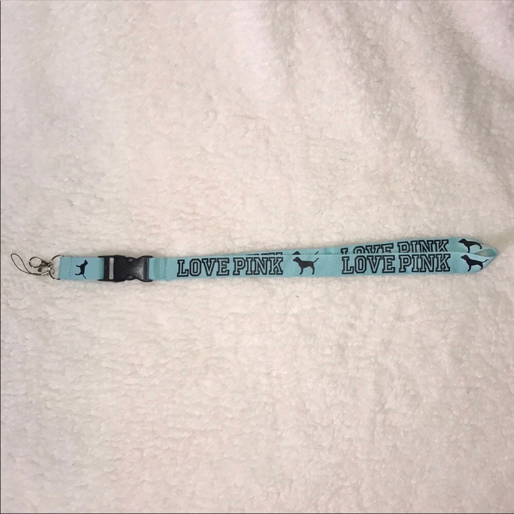 🔥SALE🔥VS PINK Lanyard- Blue with Black Graphics